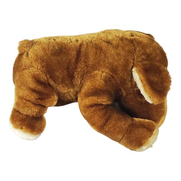 Bulldog Plush Realistic Puppy Brown Stuffed Animal Soft Toy Gift Loveable 10" - Picture 4 of 9